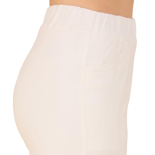 Image of 4FLIES Women's High Waist Jeggings | Super Combed Slim Fit Ankle-Length Pants with Elastic Waistband | Comfortable Denim Look Leggings for Casual, Travel & Office Wear