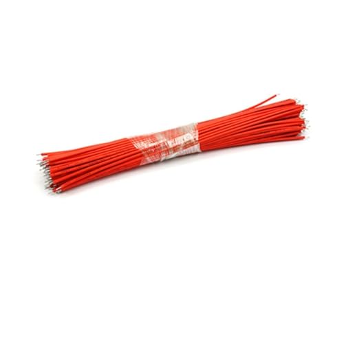 Outdoor Extension 100Pcs 1007 24AWG Fly Jumper Wire Tin Plated Breadboard Solder Cable 15cm Tin Conductor Connector Wires Solar sheathed(Red)