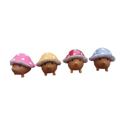 Hérissons de jardin : 4 figurines miniatures durables contre les espaces extérieurs tristes - 8