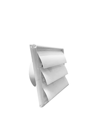 Image of OICOTA White Plastic Air Vent 3 Flaps Wall Duct Ventilation Grille Cover, Size-6-inch (Vent 6C)
