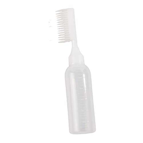 Garende Hair Coloring Dispensing Bottle with Brush for Home Application, White