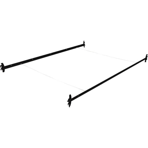 Pemberly Row Contemporary Hook On Bed Rails Twin/Full in Coffee