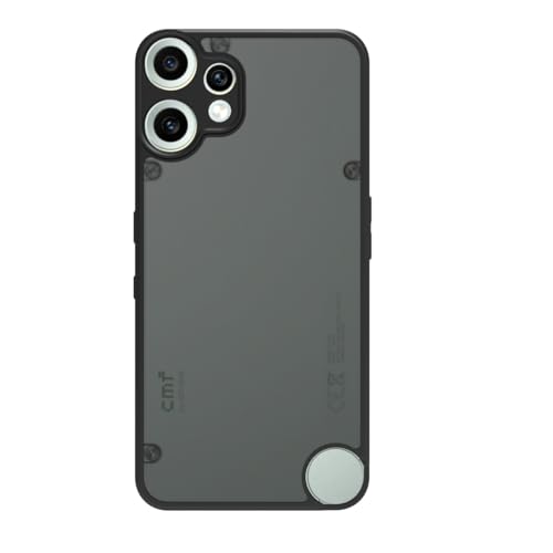 Image of RIGGEAR Shockproof Sleek Hybrid Armor Back Cover Case for CMF by Nothing Phone 2 Pro /CMF Phone 2 Pro 5G (Smoke Black Matte PC and Black TPU Bumper)