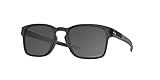 Oakley Mens OO9358 Latch Square Low Bridge Fit Rectangular Sunglasses, Matte Black Ink/Prizm Black Polarized, 55 mm