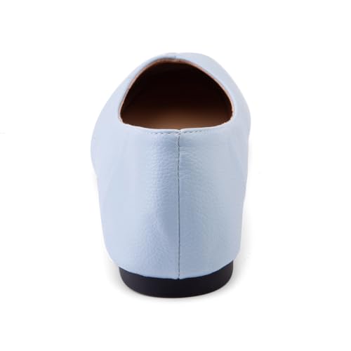 Women Flat Ballet Shoes Low Heel Shoes Square Toe Slip On Simple Dancing Shoes, Size 2-15.54