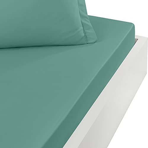 Sensei Maison Soft Percale Fitted Sheet 30 cm Deep Pocket 90 x 190 cm Cobalt - Image 4