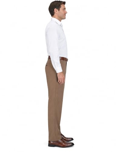 Image of Soojun Men's Classic Fit Flex Waist Flat Front Dress Pant