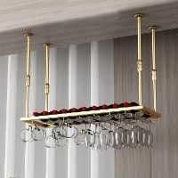Étagère de plafond à vin rustique et réglable pour bar ou cuisine