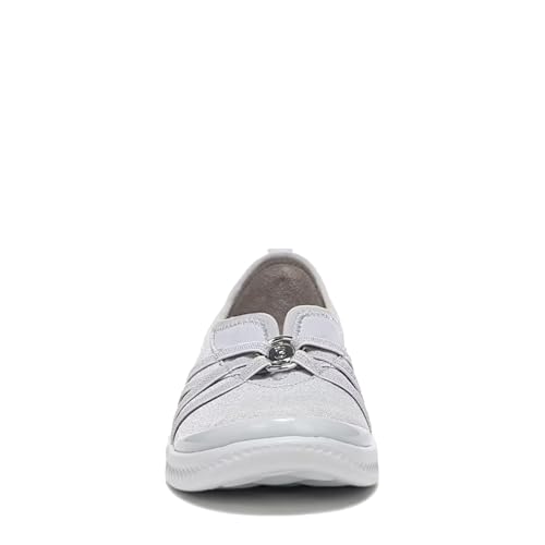 Image of BZees Womens Niche Slip-On Silver Shimmer 12 M