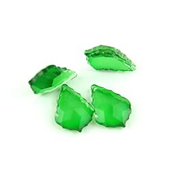 XIANGGUA 38/50mm 10~100pcs Colorful Crystal Maple Leaf Glass Lighitng Chandelier Prism Parts Crystal Chandelier Pendants For Home Decor(Dark Green,50mm 60pcs)