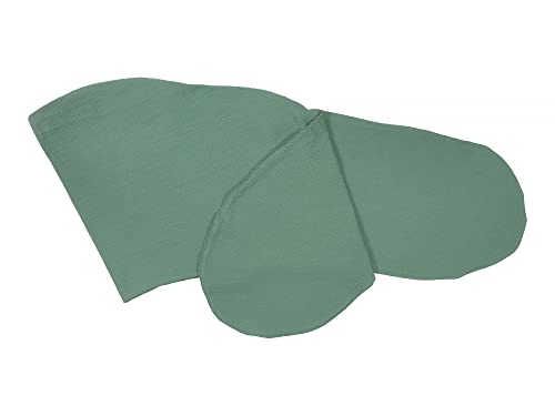 KraftKids Funda de cojín de lactancia doble crepé, color verde, funda de cojín de lactancia, longitud borde exterior 190 cm, funda de cojín de lactancia con amor hecha a mano en la UE