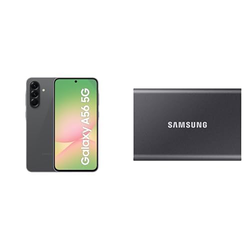 Samsung Galaxy A56 5G AI Smartphone 8 GB RAM 128 Speicher + Samsung Portable SSD T7 1 TB