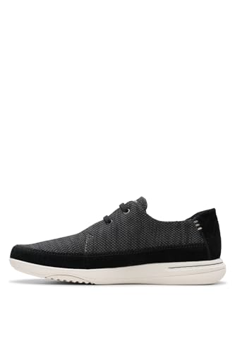 Clarks Para Hombre. 26181368 Zapatillas Easeway Lace Negro (41), Tela, Plano, Cordones, Casual - 2