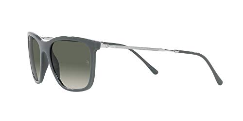 Image of Ray-Ban Unisex Sunglasses Black Frame, Blue /Grey Lenses, 56MM