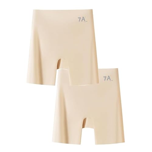 Genérico Braguitas de Seda Helada Choosemuc, Braguitas de Cintura Alta Que levantan el Abdomen, Pantalones de Seguridad 3 en 1 de Seda Helada para Mujer (2pcs-c,XL)