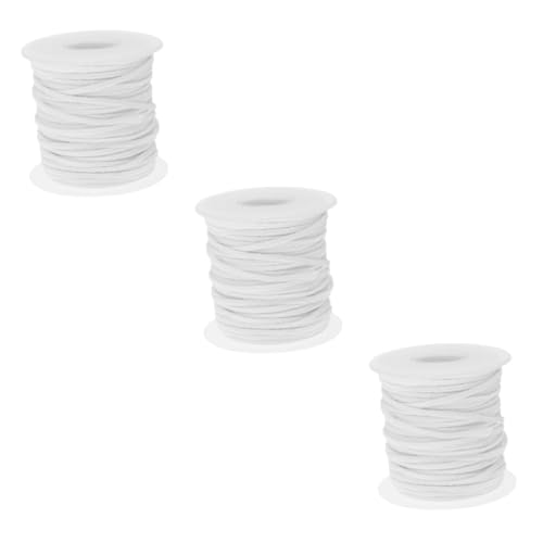 3 rollos de mechas de algodón preenvasadas para hacer velas