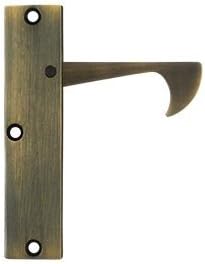 Deltana EPT425 4-1/4" Solid Brass Thin Edge Pulls for Pocket Doors, Antique Brass