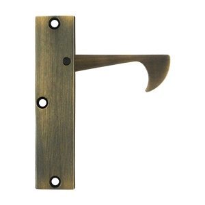 Deltana EPT425 Tiradores de borde delgado de latón macizo 4-1/4" para puertas corredizas, latón antiguo miniatura 1