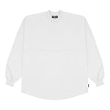 Spirit Jersey Core Essential Jersey, Oversized, Unisex, Long Sleeve Pullover Shirt, Heavy Pre-Shrunk 100% Cotton, Solid White, XL