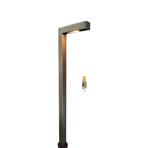 MALORY Low Voltage Landscape Path Lights with G4 Bulb(21.87" H),9-17V Brass Low Voltage LED Pathway Lights Outdoor,2700K Waterproof Landscape Lighting for Garden,Walkway,Driveway,Patio or Ya