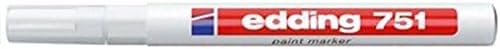 EDDING 751 Paint Marker Pen Bullet TIP - White (Pack of 3)