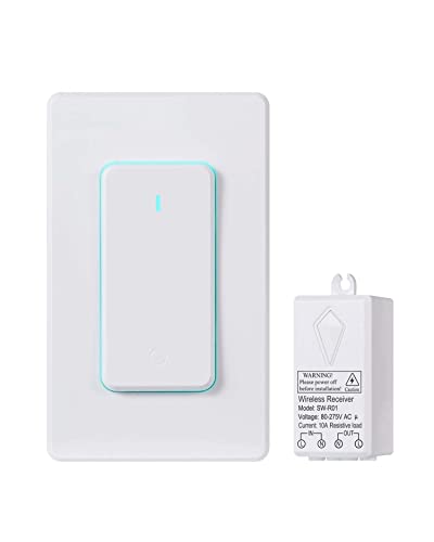 Zoiinet Wireless Lights Switch Kit, No Wiring, Buckle Design & Removable, Muti Way Switch, No Wifi Needed, Programmable, 1300Ft Remote Control Lighting Fixture For Led, Ceiling Lights And Lamps #TOP20
