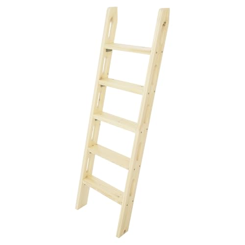 Wooden Bunk Bed Ladder, 5 Steps, 59in, Space-Saving