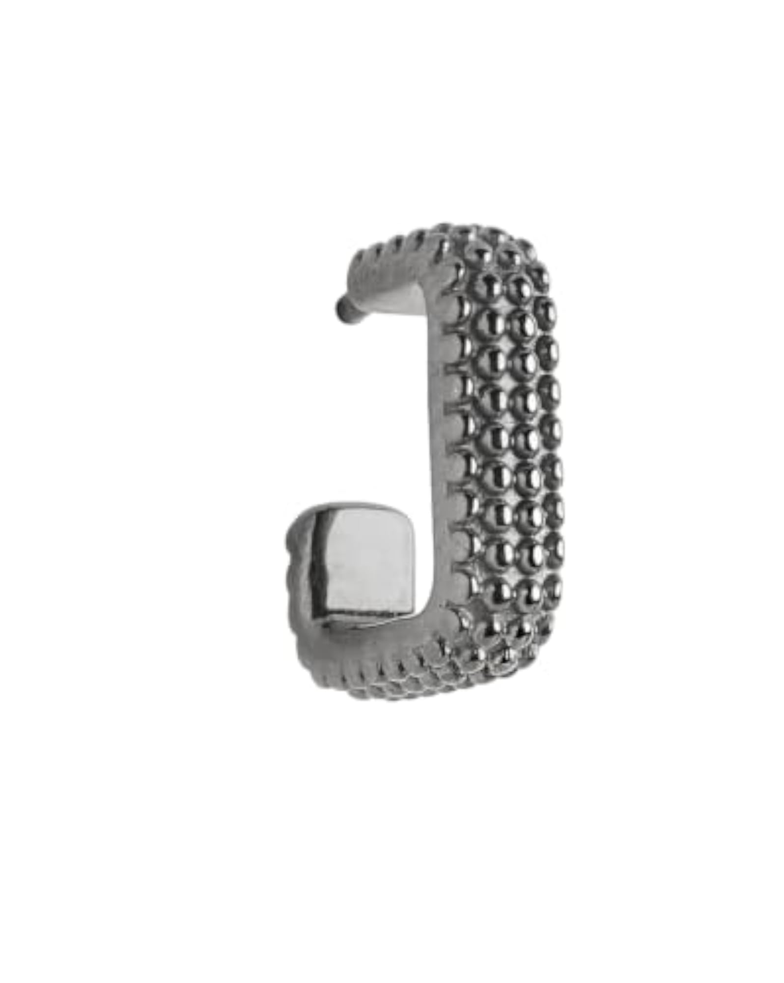 Men's Rhodium Oxidised Earring, Vintage Style