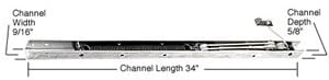 34" Window Channel Balance; 3350 or 33E