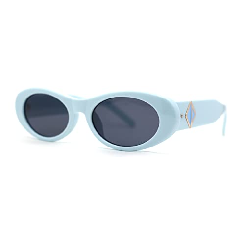 SA106 Mod Womens Narrow Oval Thick Plastic Fashion Sunglasses