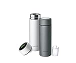 Nuby RapidCool Portable Baby Bottle Maker Twin Pack - Formula Feed in 2 Minutes | Ideal for Travel Bottles and Night Feeds | Includes Milk Powder Dispenser, Digital Lid & Flask (White)