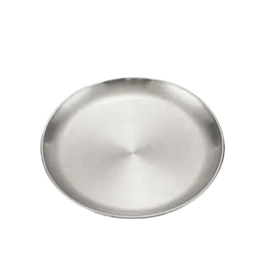 Bandejas circulares for el hogar de acero inoxidable pack de 4 platos multiusos 2