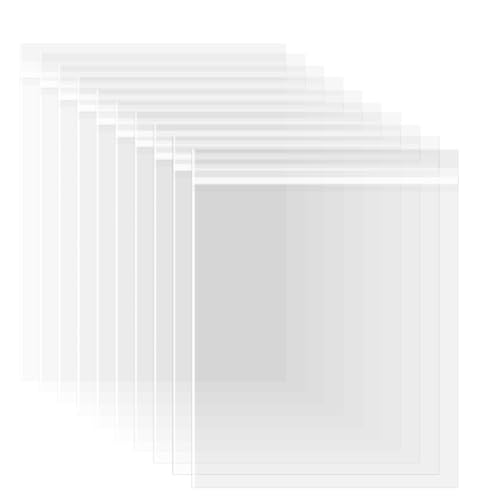 ZBEIVAN 100 Pack 8 15/16" x 11 3/8" Acid-Free Crystal Clear Sleeves Storage Bags for 8.5x11 Art Prints, Photo Framing Mats, and Craft Wrapping