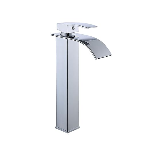 Robinet mitigeur cascade eau chaude et froide or rose pour salle de bain