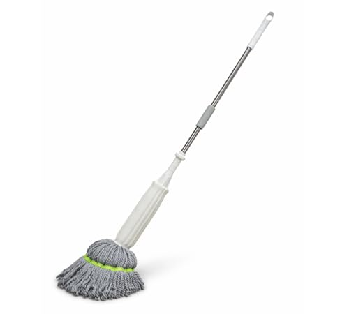 VENTEO - Fast Clean Mop Balai Serpillère Microfibre avec Essorage Intégré | Serpillère pour Nettoyage des Sols Durs | Balai à Tête Interchangeable pour Surfaces Intérieures et Extérieures