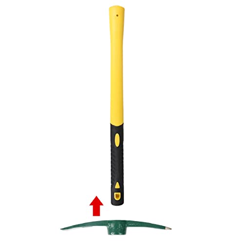 JANNO 2PCS 18Inch Pick Axe, Steel Forged Mattock Hoe, Premium Garden Pick with Fiberglass Handle Hoe Garden Tool for Digging, Flower Beds, Weeding, Gardening Loosening Soil, Digging, Camping