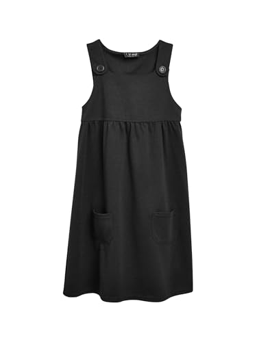 NEXT Mädchen Standard Jersey-Trägerkleid Schwarz 152