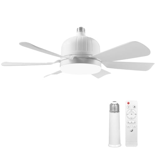OKSANO Ventilateur de Plafond avec Lumière LED Dimmable et Télécommande, 45 cm, 3 Températures de Couleur, pour Chambre et Cuisine