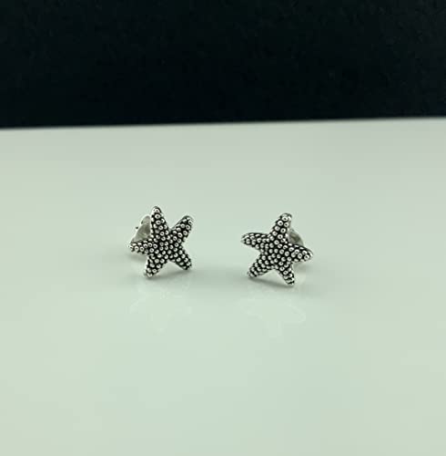 Sterling Silver Nautical Starfish Stud Earrings - 5Mm #TOP4