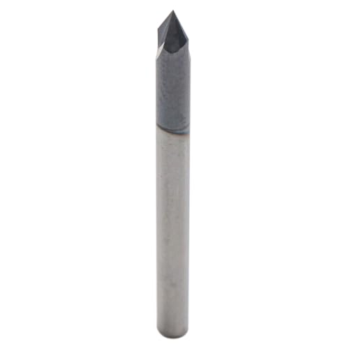 Image of 5Pcs 1 /8 inch 2 Flute 60 Solid Carbide Chamfer End Mills - AlTiN Coated | Single End, 60 Chamfer Angle, 1 /8 inch Cutting Diameter, 1 /8 inch Shank Diameter, 1-1 /2 inch Overall Length