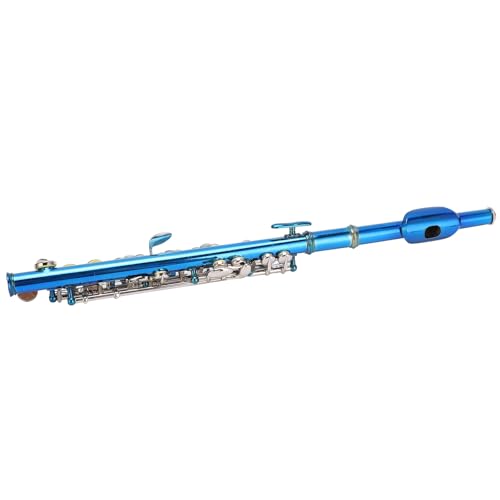 Flûte piccolo en cupronickel bleu à 6 trous avec clé E pour débutants