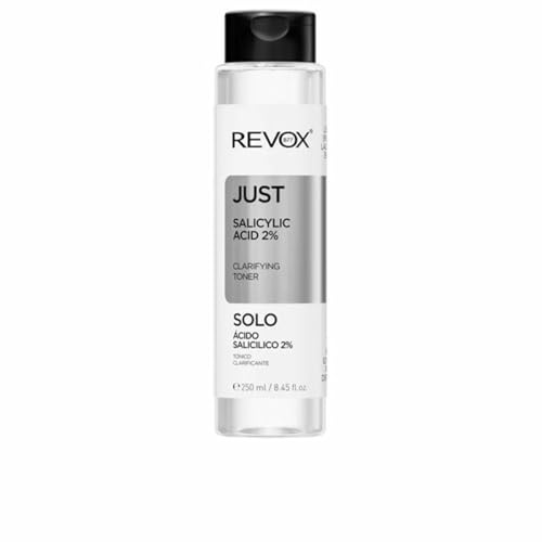 REVOX B77 - Just Salicylic Acid 2% Toner, 250 ml, Tónico Ácido Salicílico, Exfoliante Facial Piel Grasa, Combate Acné, Mejora Tono y Textura de la Piel, Purifica los Poros, Regula Producción de Sebo