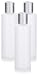 Clear Natural Refillable Plastic Squeeze Bottle with Disc Cap - 6 oz (3 Pack) + Labels