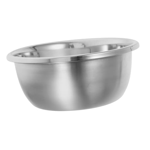 HOMSFOU tazón de sopa de acero inoxidable fideos tazones grandes para mezclar bol cuenca Tazón de almacenamiento de sopa tazones de cocina de metal tazones para hornear ensaladera Silver