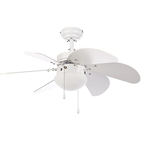 Ventilador de techo Orbegozo CP 15076 B con luz y 6 aspas de madera Cover