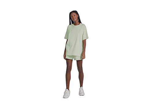 Blusa Básica Feminina Manga Curta Em Malha De Algodão Oversized