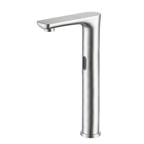 XJTNLB Rubinetto Sensore Bagno Spazzolato Miscelatore Bagno Lavabo Alto Rubinetto Automatico con Sensore a Infrarossi