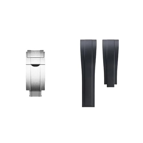 VRo[EHb`oh 20mm 21mm 22mm bNX `[_[ IK tbgGhEHb`xg \tgo[Xgbv tH[fBOobNΉ(Black silver,21mm-width)