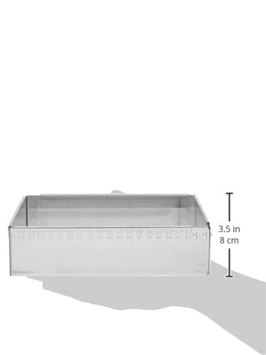 Cadre à Entremets Carré Extensible De Buyer Inox 16x16x5 Cm (max 30x30x5 Cm) - Fabriqué En France