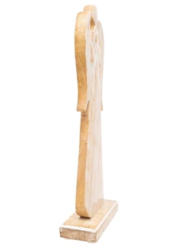 Image of Boston International Christmas Statue Tabletop Figurine Winter Holiday Decorations for Home, 10.5 inch, Natural Angel